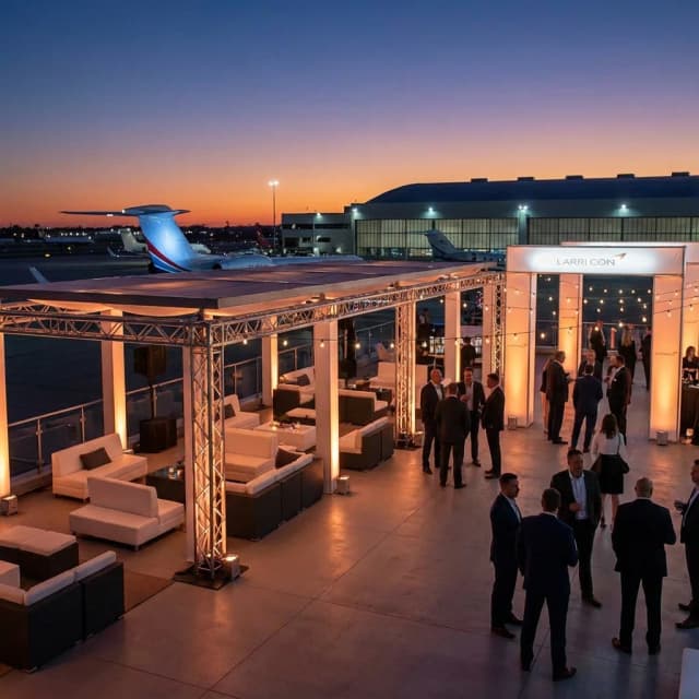 Corporate event setup at Vertical Venues