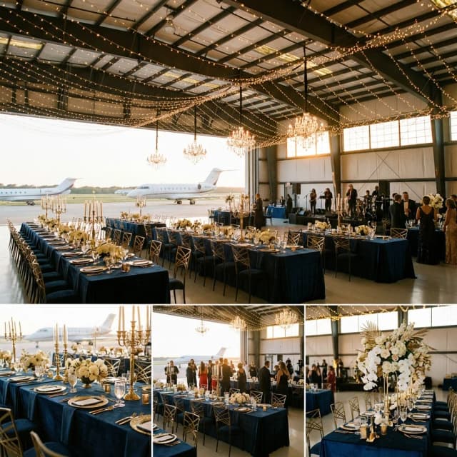 Wedding reception interior at Vertical Venues
